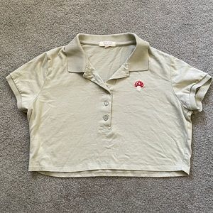 Mushroom light green top with collar